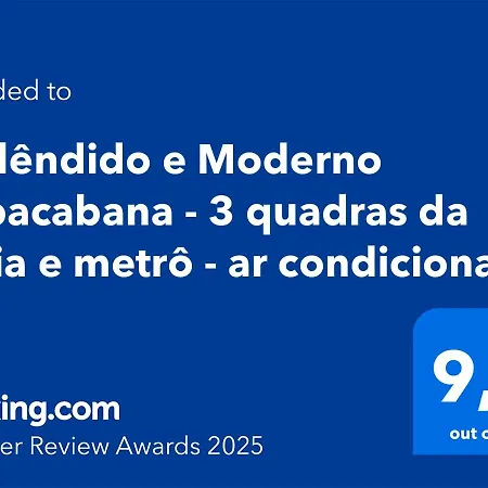 Esplêndido e Moderno Copacabana - 3 quadras da praia e metrô - ar condicionado-3